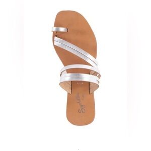 Worn once like new Seychelles silver sandal